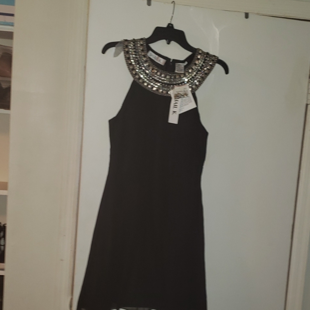 Shail k black  dress gold  and silver  designer